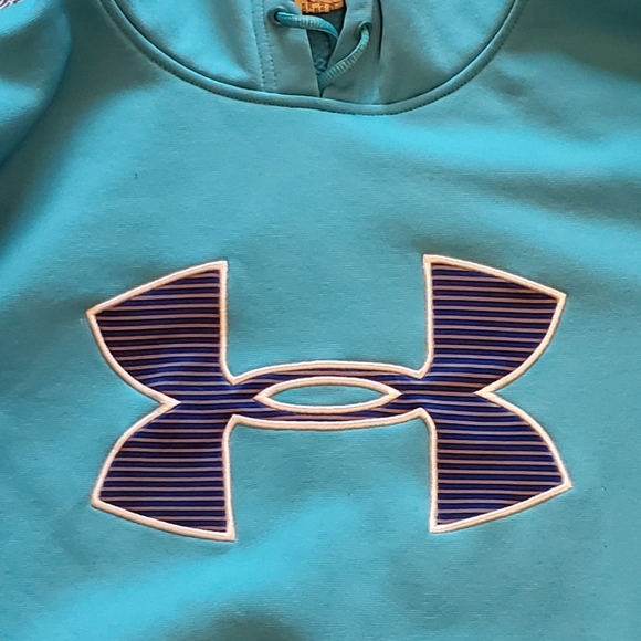 Women's Under Armour hoodie - teal with blue logo on chest. - Picture 4 of 4